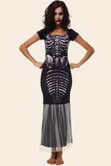 Halloween  Skeleton Mermaid Dress