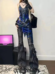 Vintage Distressed Flare Pants