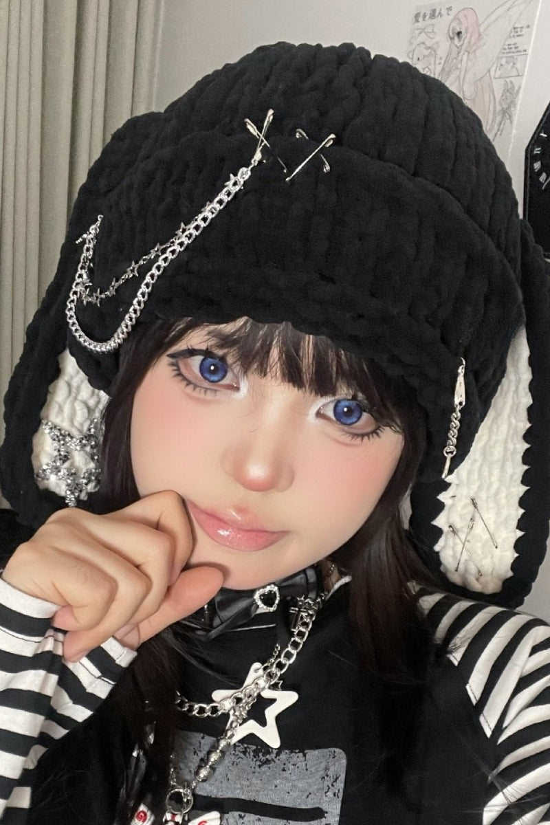Gothic Punk Y2K Spicy Girls Rabbit Ear Hat Secondary image