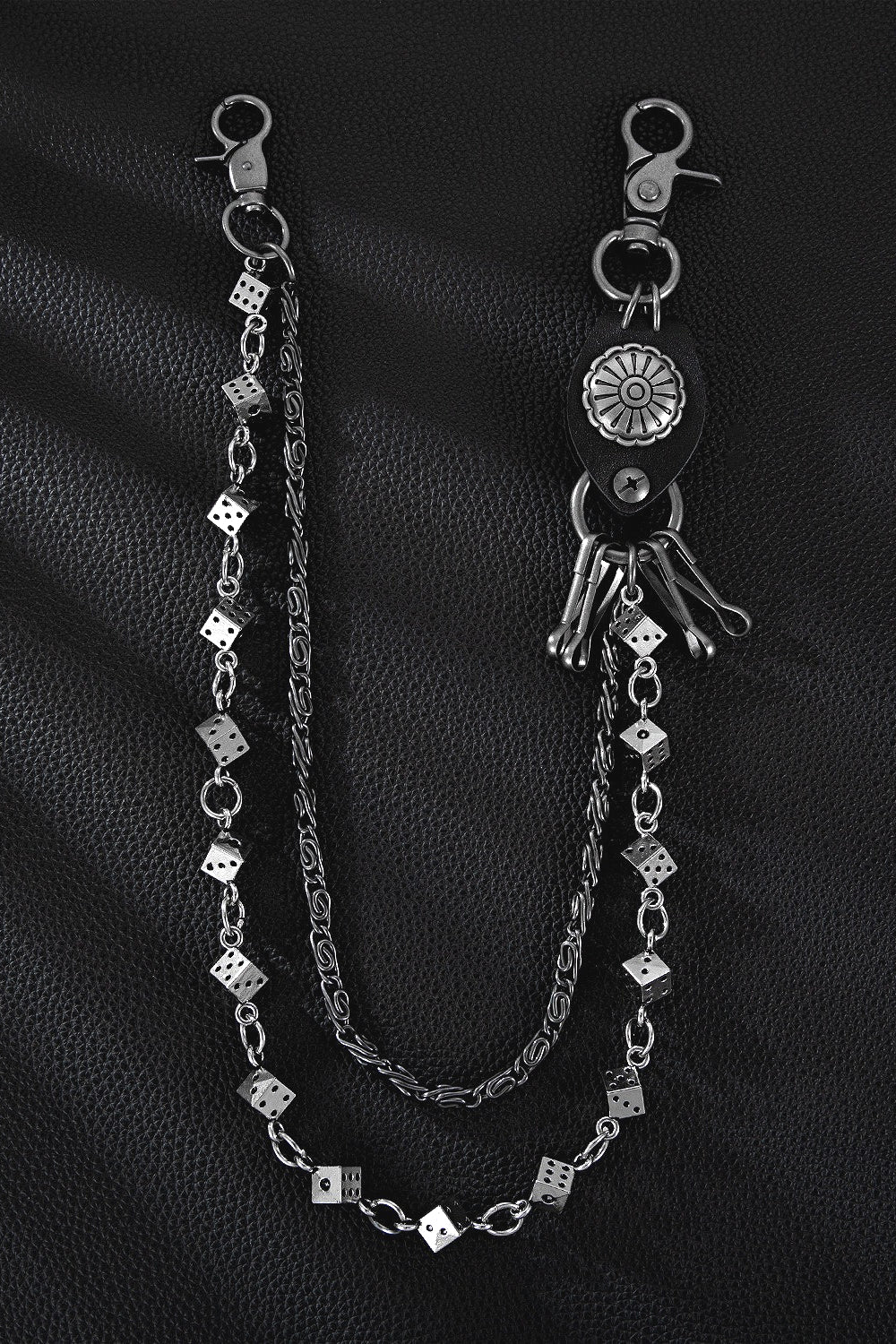 Punk Metal Dice Waist Chain
