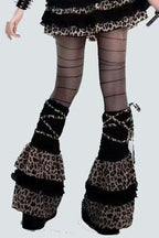 Leopard Ruffle Leg Warmer Socks