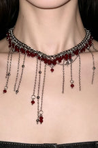Beaded Fringe Layered Choker Necklaces