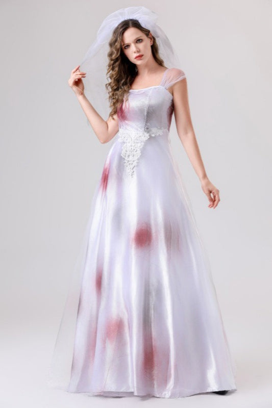 HalloweenBloody Bride Vampire Gown Dress Secondary image