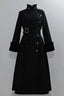 Winter Gothic Tied-Waist Slim-Fit Long Wool Coat