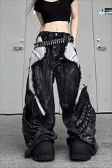 Vintage Patchwork Distressed Pants