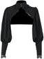 Gothic Cropped Lace Turtleneck Coat