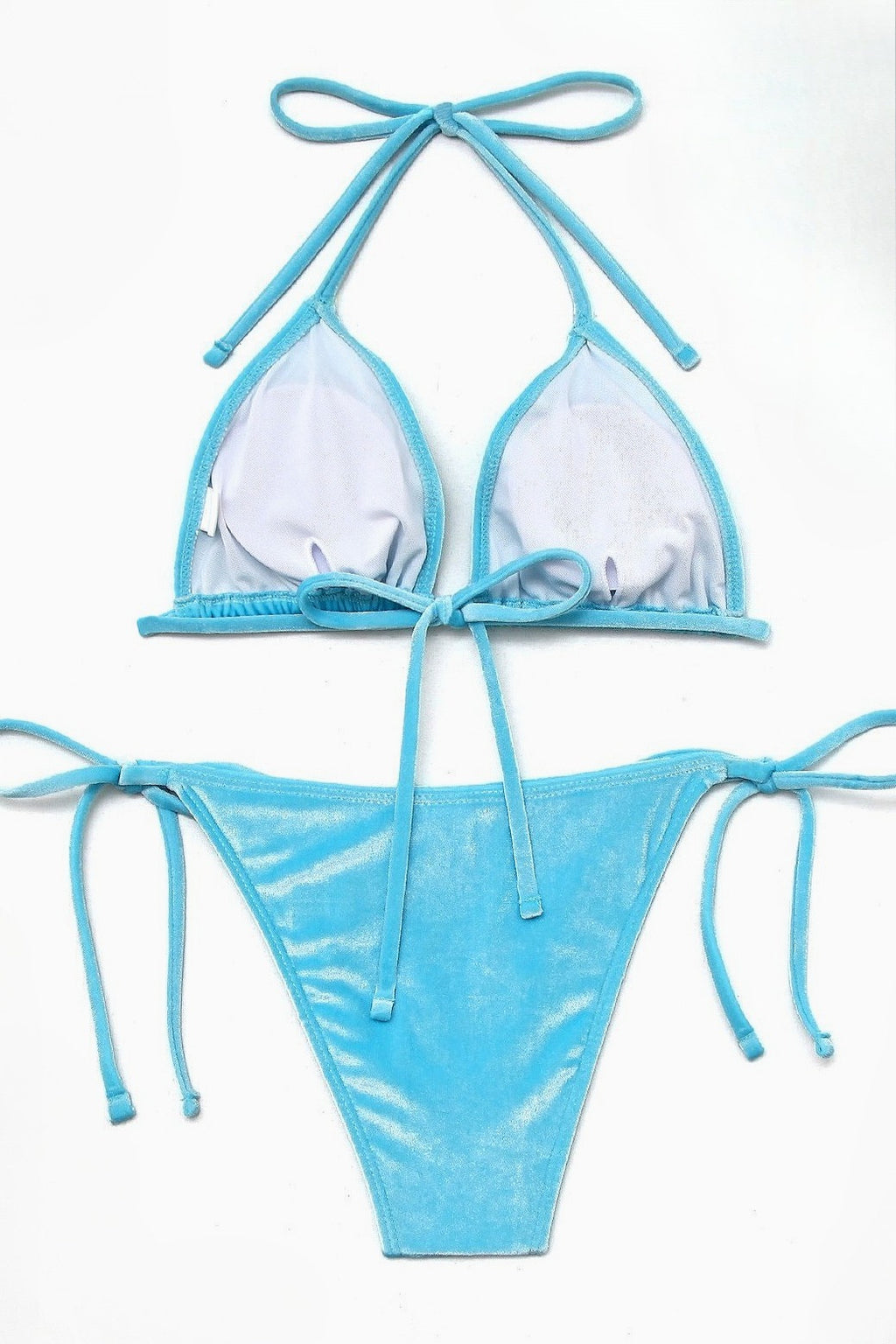 Punk Velvet Rhinestone Skull Swimwear