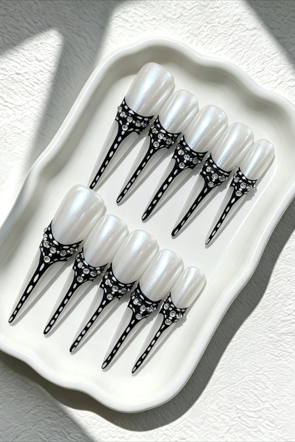 Restraint Strap Long Stiletto Press On Nails
