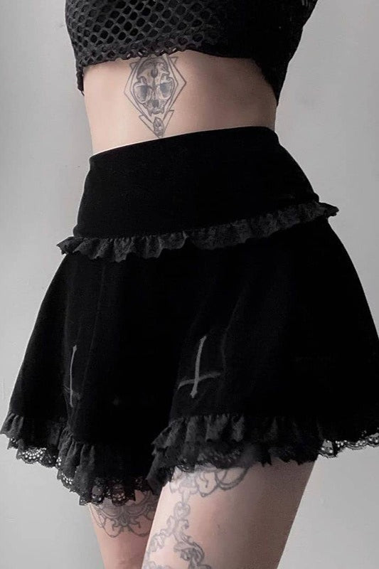 Sexy Halloween Lace Trim Skirt Main image