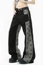 Star Panel Contrast Denim Pants