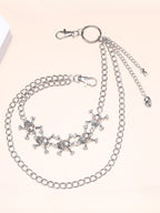 Punk Metal Skull Pendant Double Layer Waist Chain