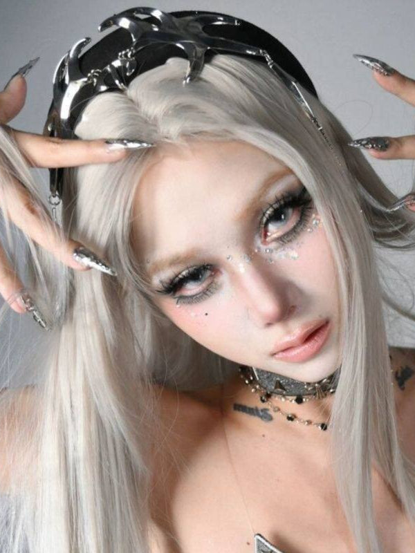 Y3K Ghost Futuristic Punk Hair Accs