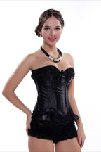 Leopard Lace Bow Slimming Corset