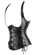 Holographic Halter PU Waist Corset