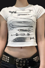 Graphic Cropped Vintage T-Shirt