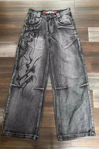 Dark Punk Fashion Loose Fit Pants