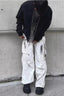 White Tie Dye Floor Length Pants