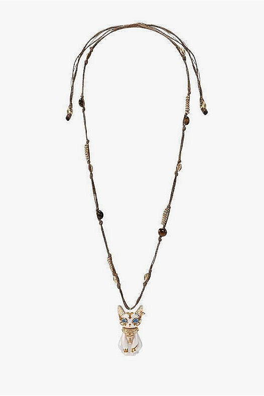 Ancient Egypt Eye Symbol Kitty Charm Necklace Secondary image