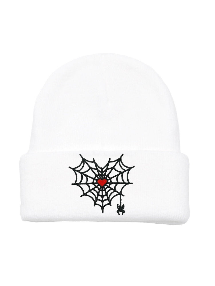 Gothic Spider Web Heart Knit Hat Secondary image