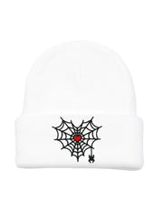 Gothic Spider Web Heart Knit Hat