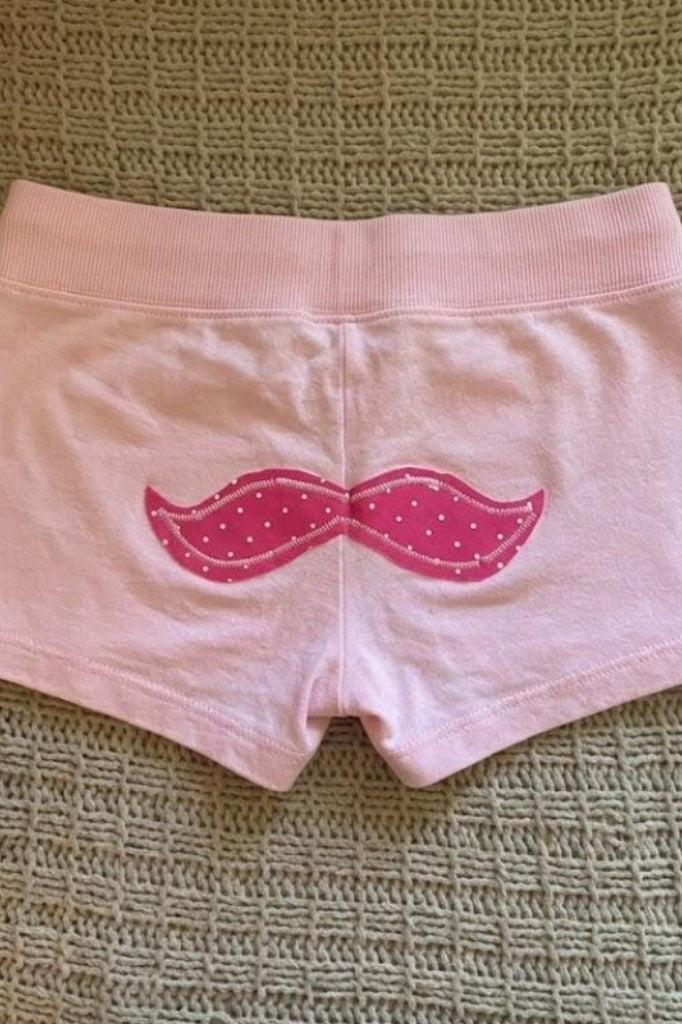 Pink Polka Dot Drawstring Hot Pants