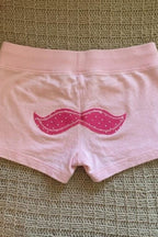 Pink Polka Dot Drawstring Hot Pants