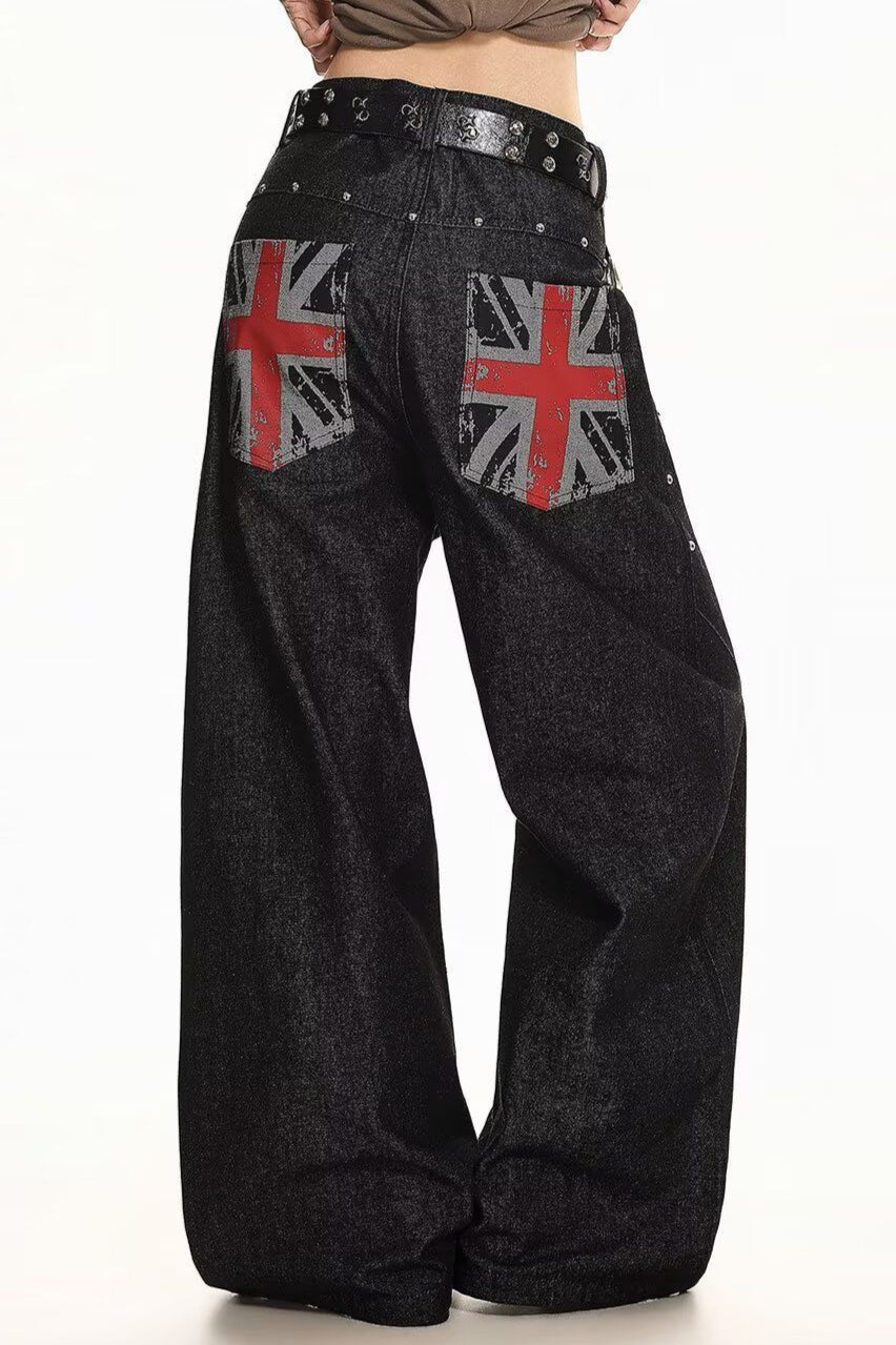Flag Panel Button Front Pants