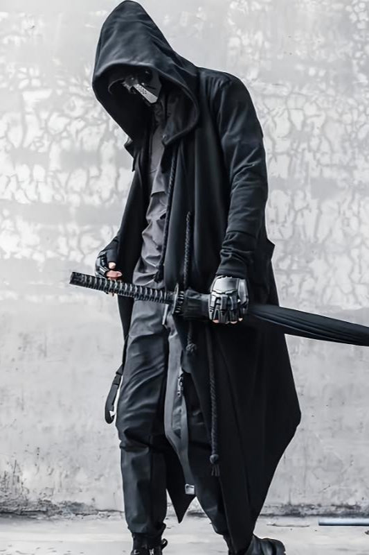 Men's Techwear Cape Trench Coat