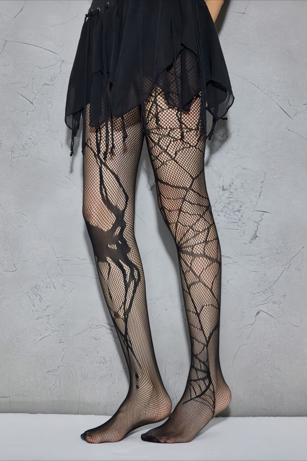 Spiderweb Openwork Full Length Socks