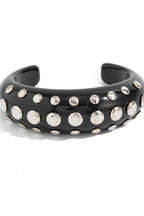 Vintage Tie Dye Studded Resin Open Bracelet