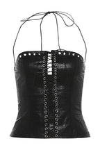 Eyelet Trim Halter Shorts Sets