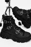 Strapped Platform High-Top Boots