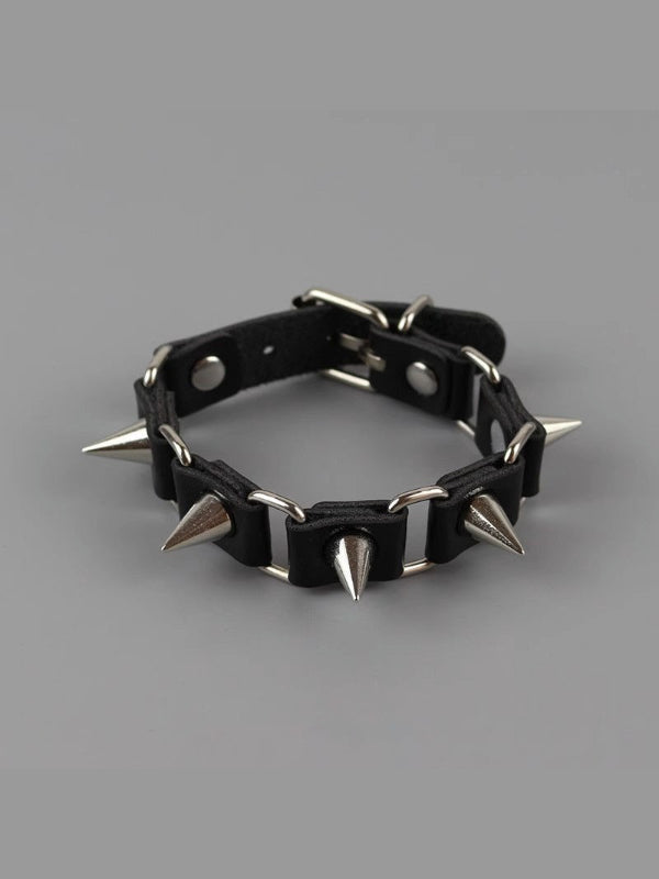 Dark Punk Rock Segmented Rivet Bracelet