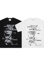 Figure Letter Printed Loose T-shirt
