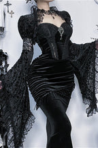 Lace Gothic Bodycon Maxi Dress
