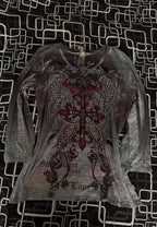 Dark Gothic Rhinestone T-Shirt