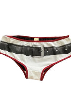 Y2K Belt Print Trimmed Triangle Shorts