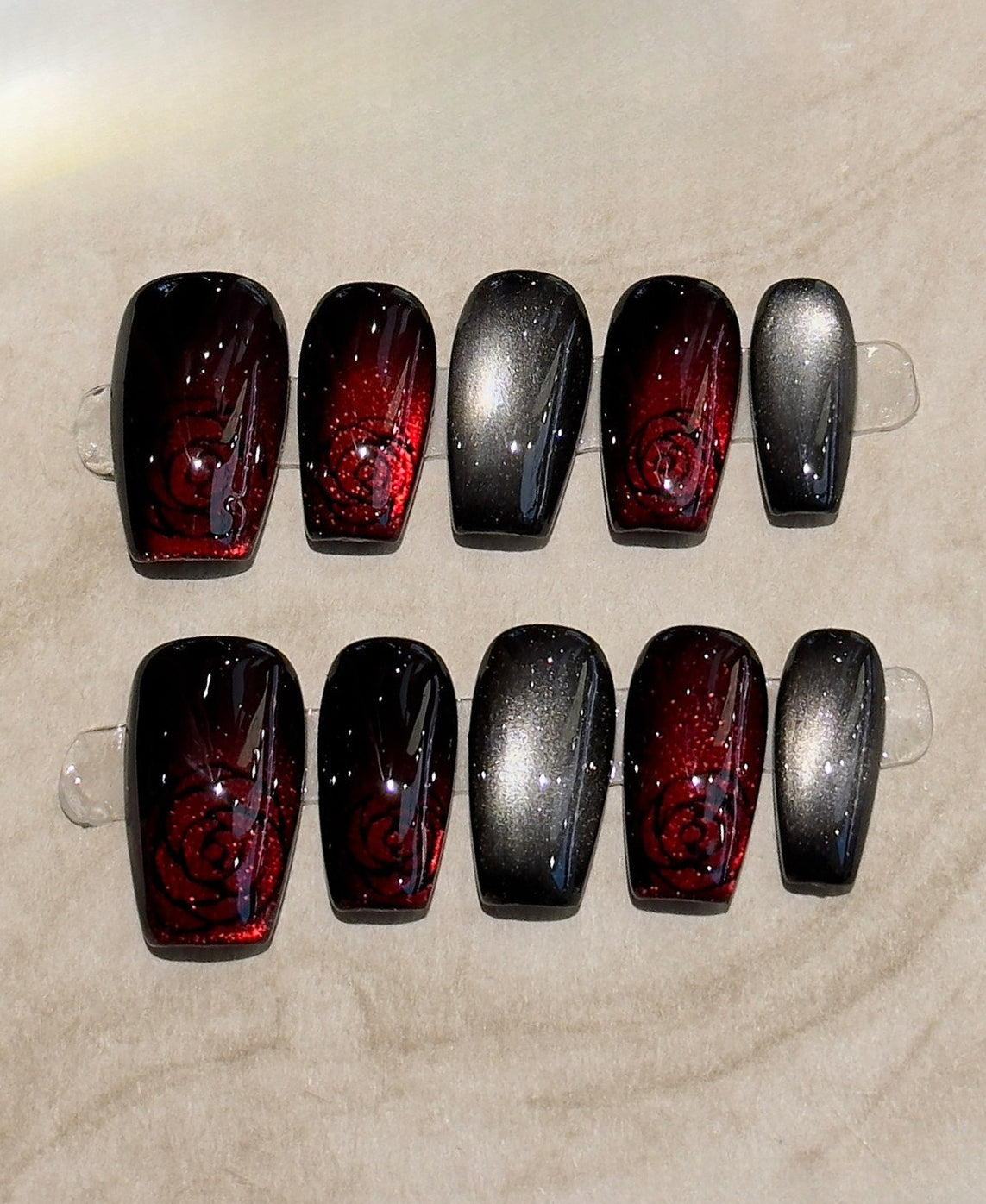 Bloody Glass Effect Press On Nails Main image