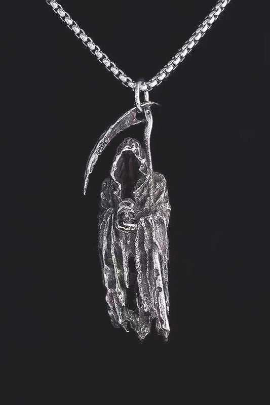 Gothic Scythe Grim Reaper Necklace