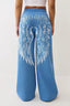Assorted Rhinestone Graphic Wide Leg Pants