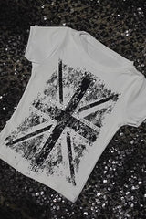 Vintage Street Cross Rhinestone T-shirt