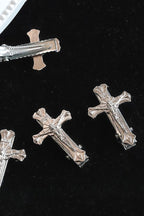Punk Silver Vintage Cross Hair Accs