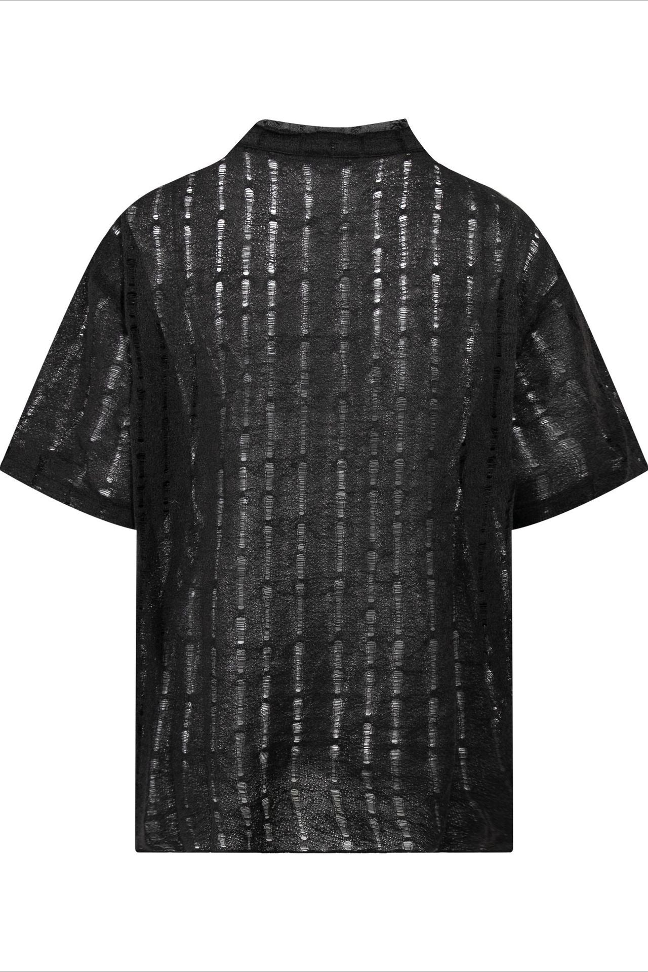 Y2K Ripped Half-Zip Loose Fit T-Shirt
