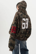 GothicPunkRelaxed Camo Hoodie