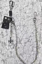 Punk Leather Tag Rivet Waist Chain