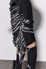 Retro Washed Black Denim Shorts