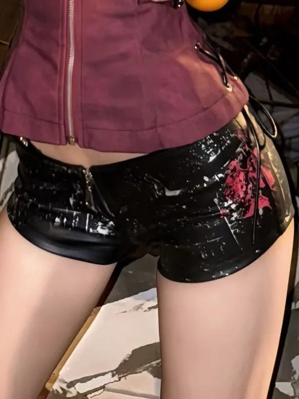 Sexy Super Short Micro Mini Leather Shorts Main image