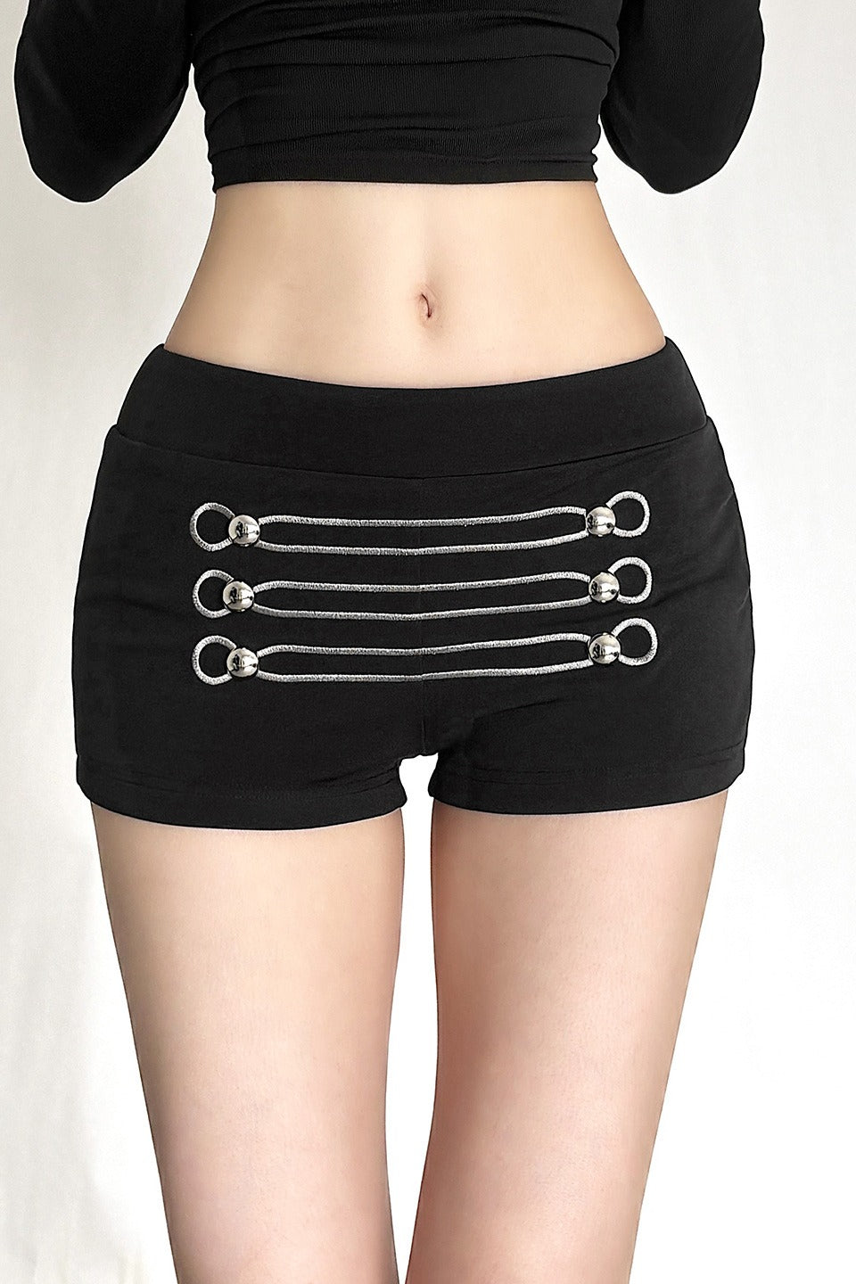 Loop Detail Contrast Stitch Shorts