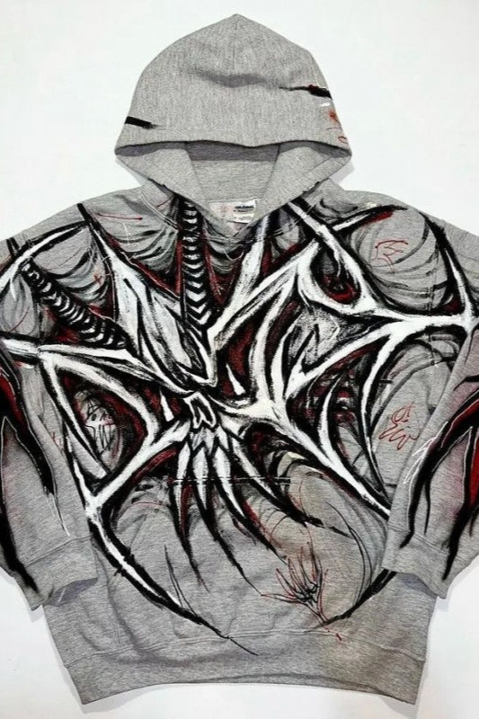 Gothic Creature Allover Graphic Hoodie Main image
