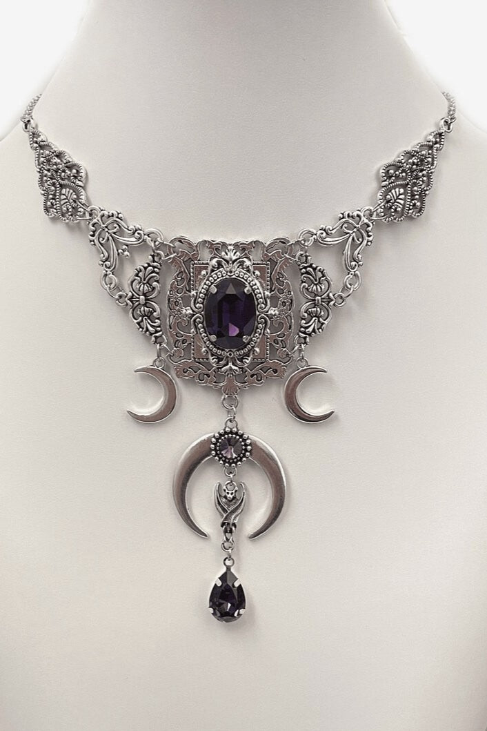 Crescent Moon Ornate Pendant Necklaces Secondary image